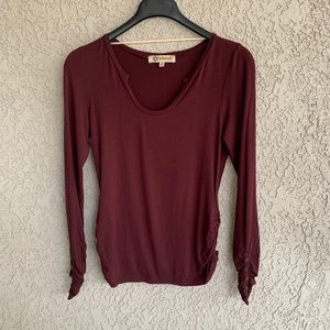 NWOT DEMOCRACY detailed v- neck tee!!!